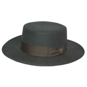 Wyeth Women's 100% Wool Felt Wide FestBrim Boater Hat Sage Green One Size O/S